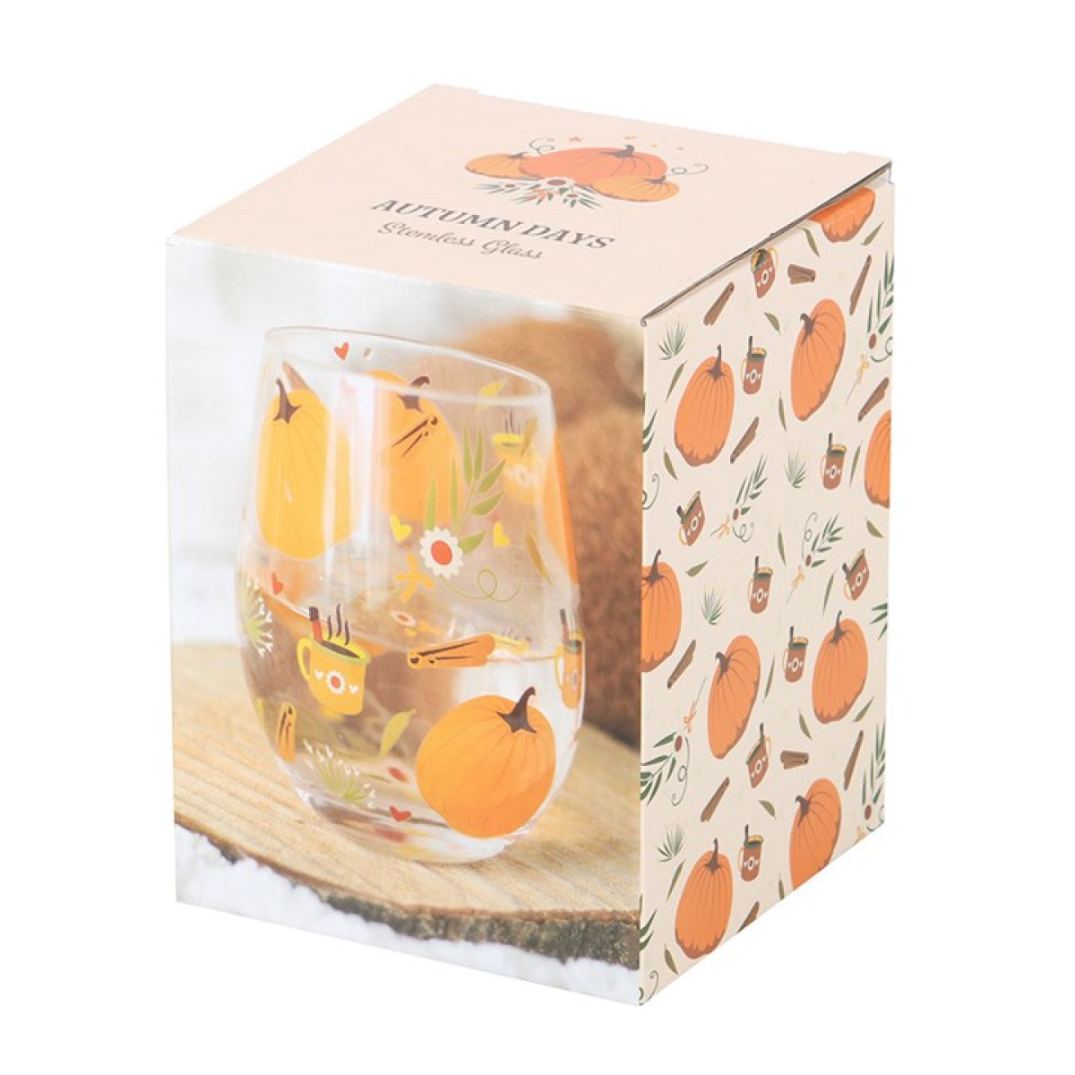 Autumn Days Print Stemless Glass