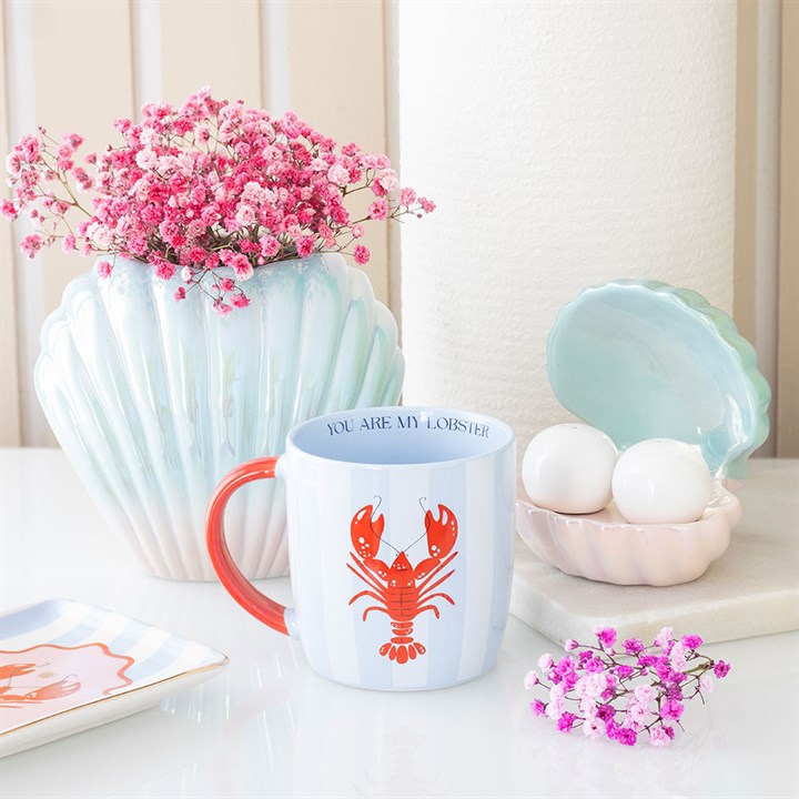 Iridescent Shell Flower Vase